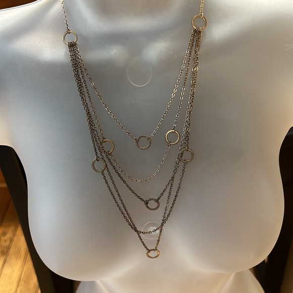 Multi Strand Silver Necklace - Picture 3 of 4